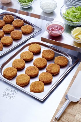 Roślinny burger à la ryba, około 75 g